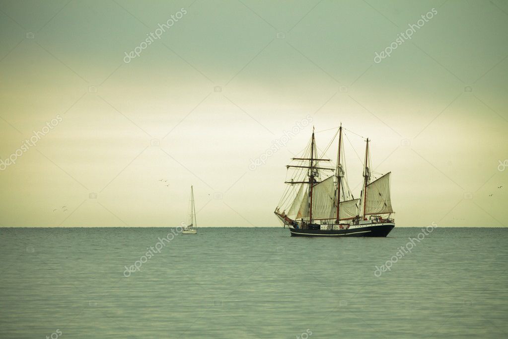 Beautiful Sailing Ship On Sea At Dusk Stock Photo Image By C Voyagerix Beautiful Sailing Ship On Sea At Dusk Stock Photo Image By C Voyagerix