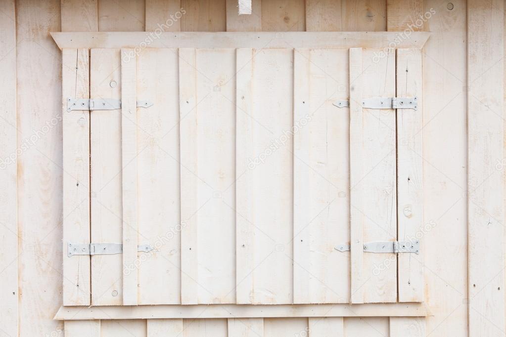 White Wooden Building Wall On Beach Stock Photo