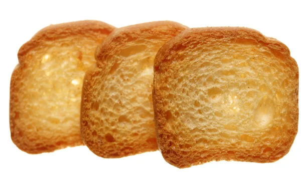 Sucharki bochenek chleba tosty herbatniki, dieta jedzenie — Zdjęcie stockowe