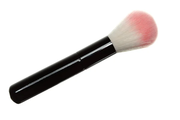 Brosse de maquillage cosmétique professionnelle sur blanc — Photo