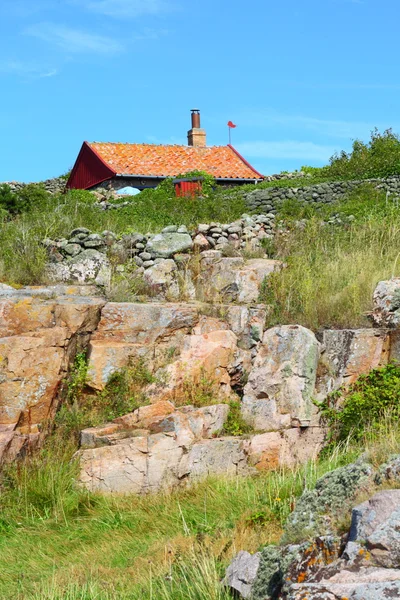 Casa na ilha de Christiansoe Bornholm Dinamarca — Fotografia de Stock