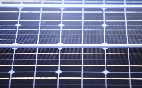 Background of blue solar panels cells — Stock Photo, Image
