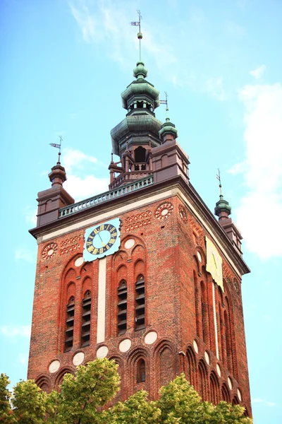 Kostel sv. Kateřiny v Gdaňsku, Polsko — Stock fotografie