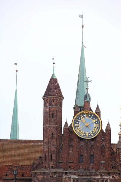 Sankt Mariakyrkan tegelkyrka Gdansk, Polen — Stockfoto