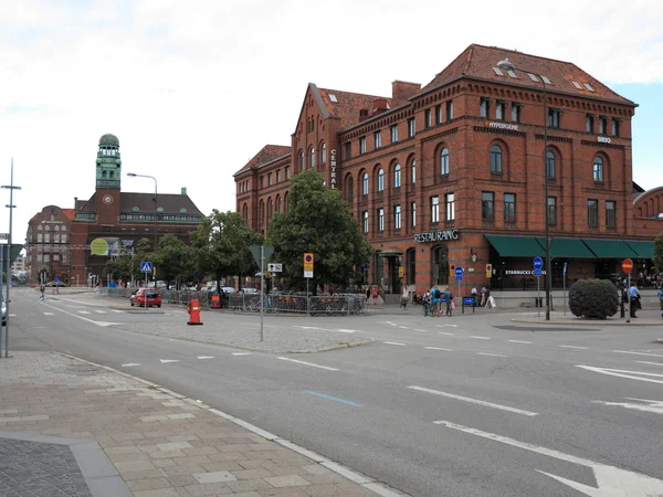 Malmö, Sverige stadsbilden tornet på tågstationen på augusti 7, 2013 — Stockfoto