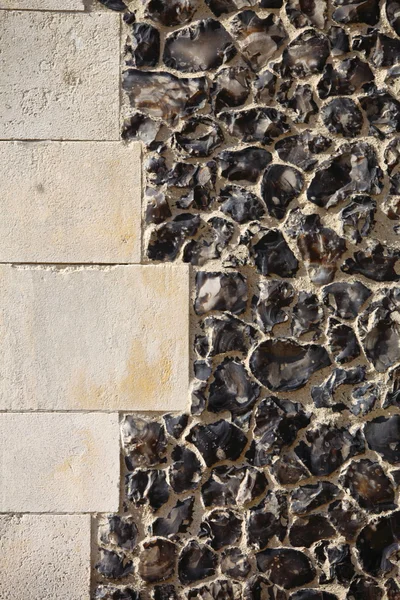 Деталь архітектури кам'яна стіна з цеглою — стокове фото