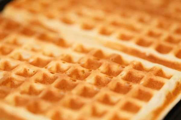 Arka plan olarak tatlı Belçika waffle — Stok fotoğraf