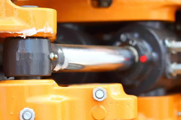 掘りピストン産業詳細の油圧システム — ストック写真