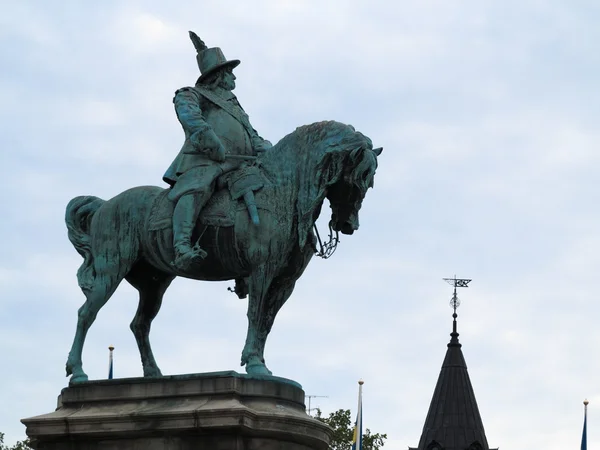 Malmo, Szwecja: pomnik króla Karola x Gustawa — Zdjęcie stockowe