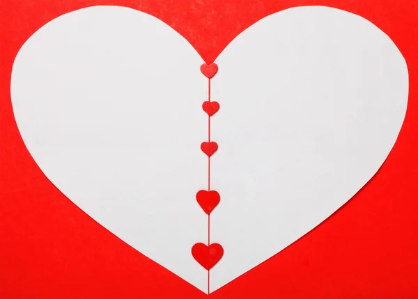 Red Valentine's Day background with heart — Stock Photo, Image