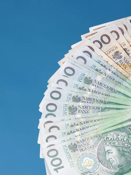 Pénz lengyel bankjegy — Stock Fotó
