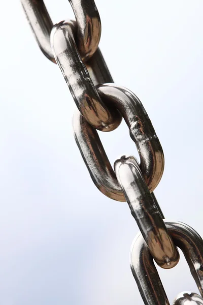 Steel metal chain links segment — Stock Photo, Image