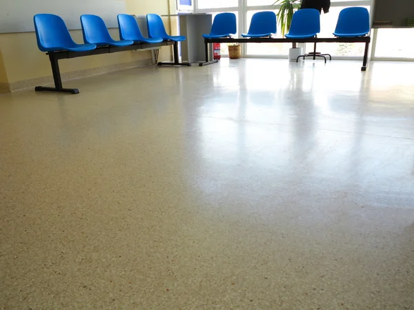 Blue stools in the waiting room — Stock Photo, Image