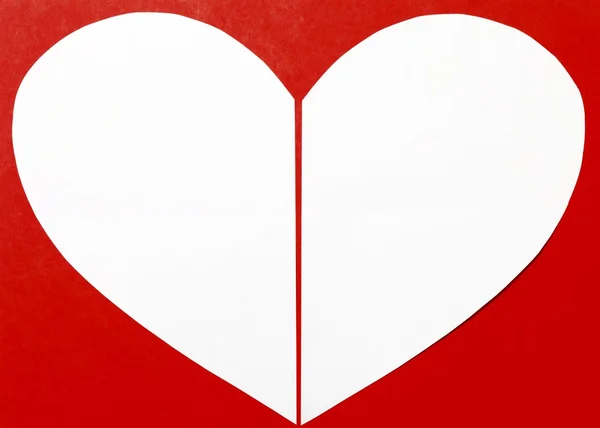 Červený Valentine den pozadí se srdcem — Stock fotografie