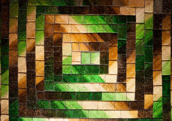 Abstract glass mosaic background green brown tone — Stock Photo, Image