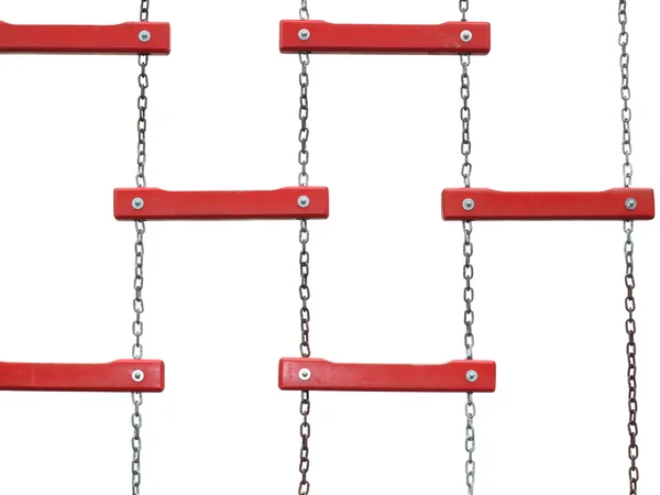 Chain ladder hanging on the white background — Stock Photo, Image