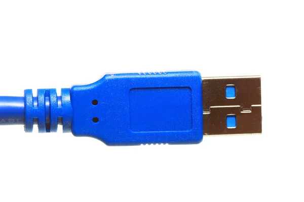 USB kablosu beyazda izole edildi — Stok fotoğraf
