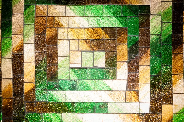 Abstract glass mosaic background green brown tone — Stock Photo, Image