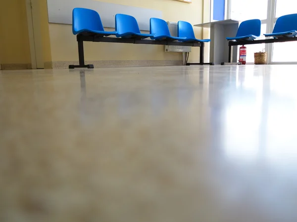 Blue stools in the waiting room — Stock Photo, Image