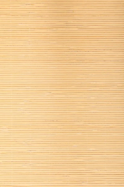 Nahaufnahme beige braun Bambusmatte gestreift Hintergrund Textur Muster — Stockfoto