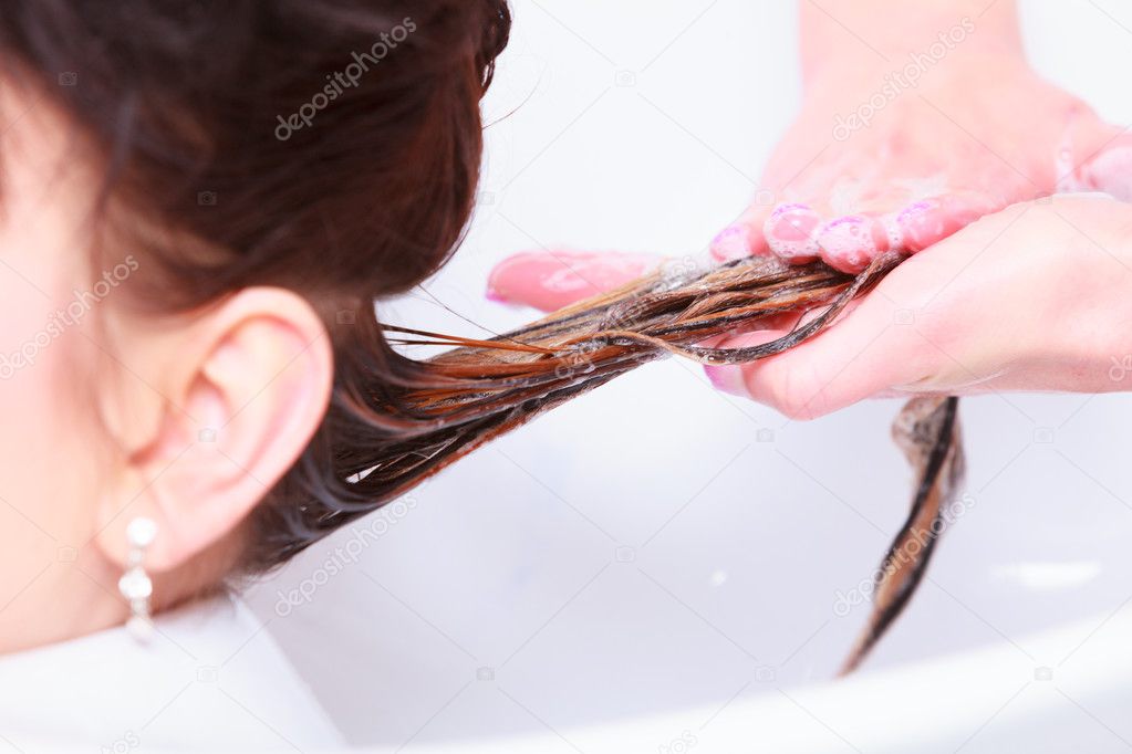 Hairdressing beauty salon. woman getting a hair wash. Stock Photo by ©Voyagerix 36476679 Hairdressing beauty salon. woman getting a hair wash. Stock Photo by ©Voyagerix 36476679