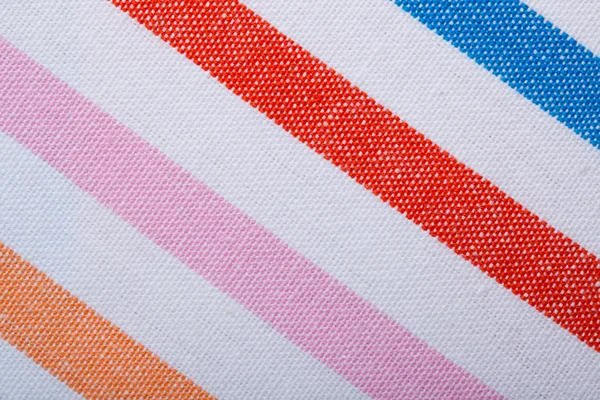 Closeup of colorful striped textile as background or texture — Stock Photo, Image