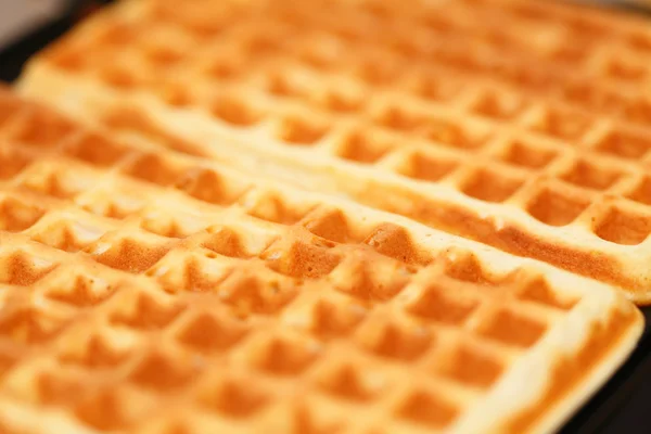 Sweet belgian waffles as background — Stock Photo, Image