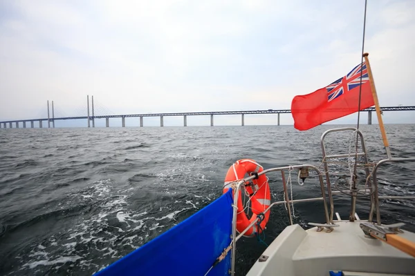 Le pont Oresund entre le Danemark et la Suède — Photo