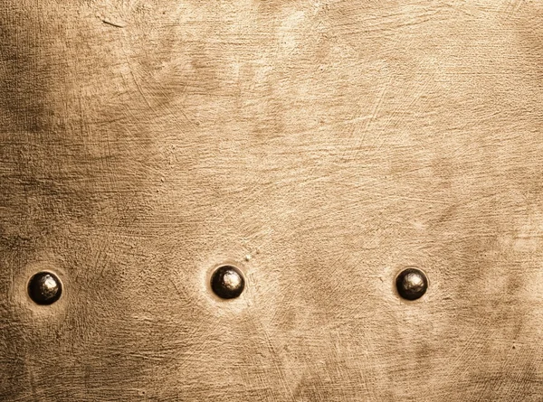 Grunge or brun plaque métallique rivets vis texture de fond — Photo