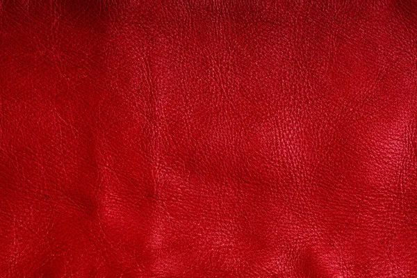 Red textured leather grunge background closeup — Stock Photo, Image