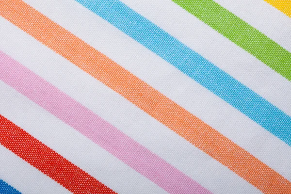 Closeup of colorful striped textile as background or texture — Stock Photo, Image