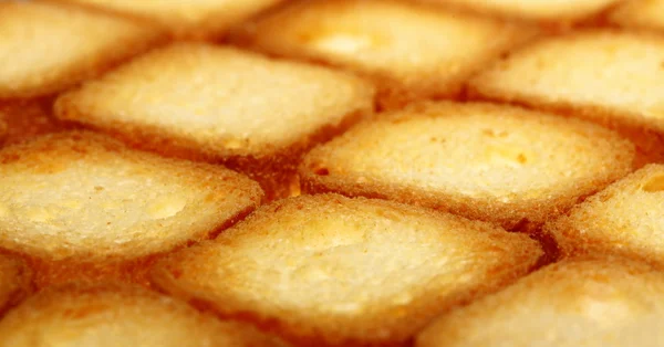 Suchary chleba toast sušenky, dieta jídlo pozadí — Stock fotografie