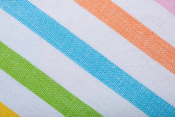 Closeup of colorful striped textile as background or texture — Stock Photo, Image