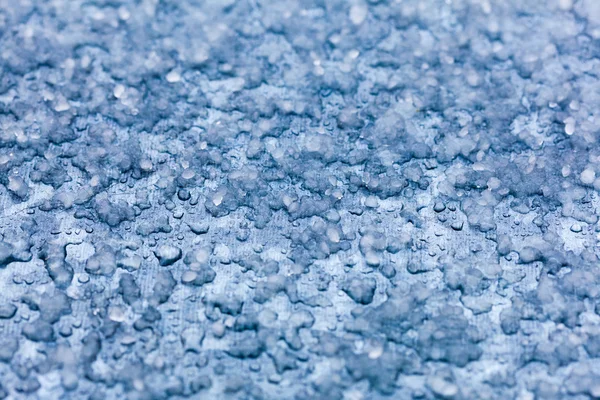 Macro melt snow blue background texture. Winter. — Stock Photo, Image