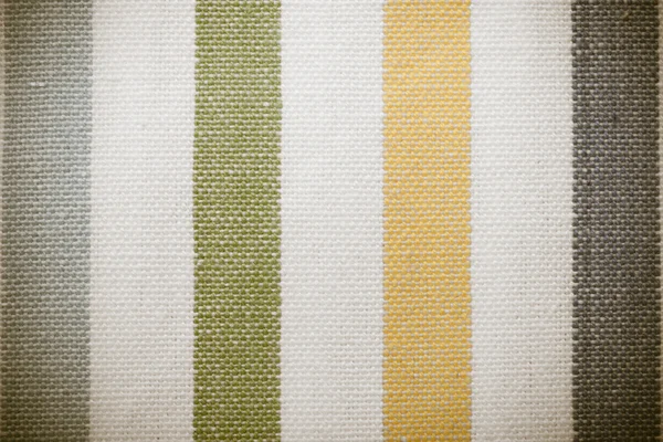 Closeup of green yellow striped textile as background or texture — Stock Photo, Image