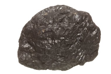 Coal lump carbon nugget isolated on white clipart