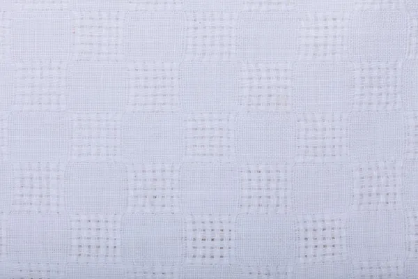 Closeup tecido branco têxtil fundo textura padrão — Fotografia de Stock