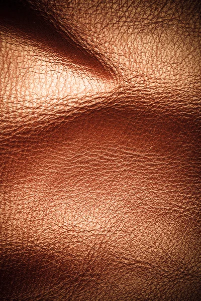 Texture of folds vivid brown skin leather background — Stock Photo, Image