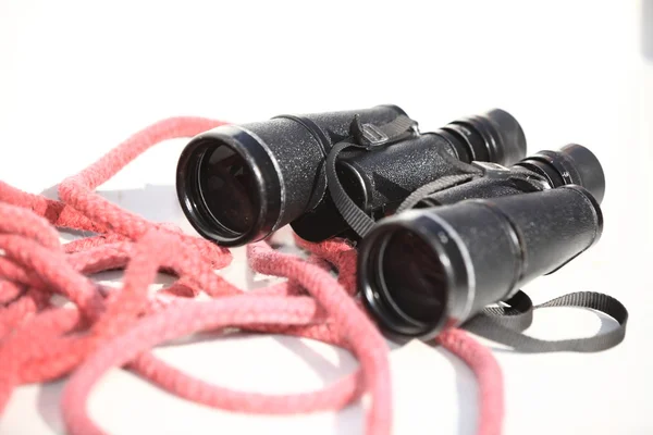 Binocular on the deck of yacht — Stock Photo, Image