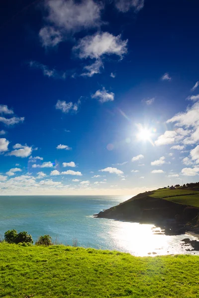 Panorama irlandese. litorale costa atlantica Contea di Cork, Irlanda — Foto Stock
