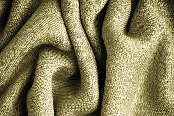 Brown background abstract cloth wavy folds of textile texture — Stock Photo, Image