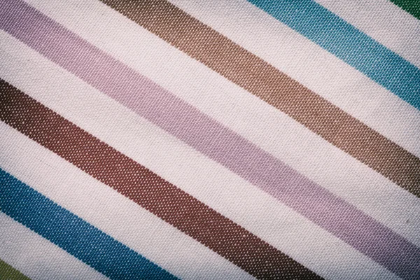 背景色や質感としてのカラフルな縞模様の織物の閉鎖 — ストック写真