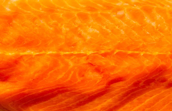 Primer plano salmón fresco carne de pescado rojo como textura de fondo de los alimentos — Foto de Stock