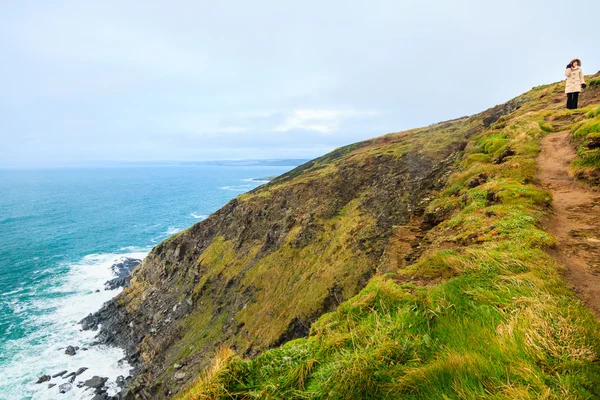 Paisagem irlandesa. coastline atlantic coast County Cork, Irlanda — Fotografia de Stock