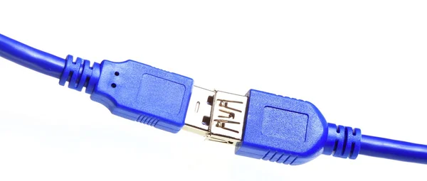 Cable USB aislado en blanco —  Fotos de Stock