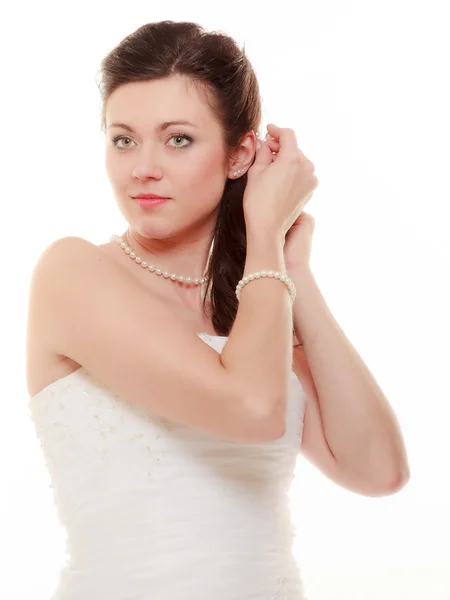 Wedding day. Bride preparing before celebration. — Stock Photo, Image