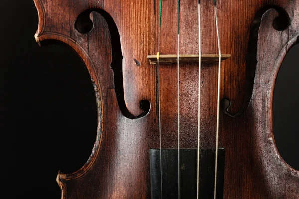 Nahaufnahme eines Geigeninstruments. Kunst der klassischen Musik — Stockfoto
