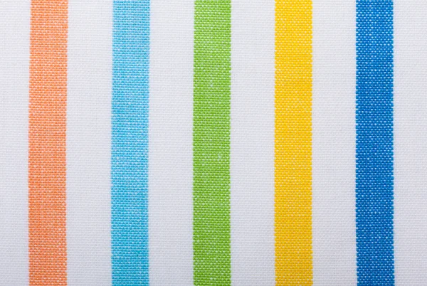 Primer plano del textil a rayas de colores como fondo o textura — Foto de Stock