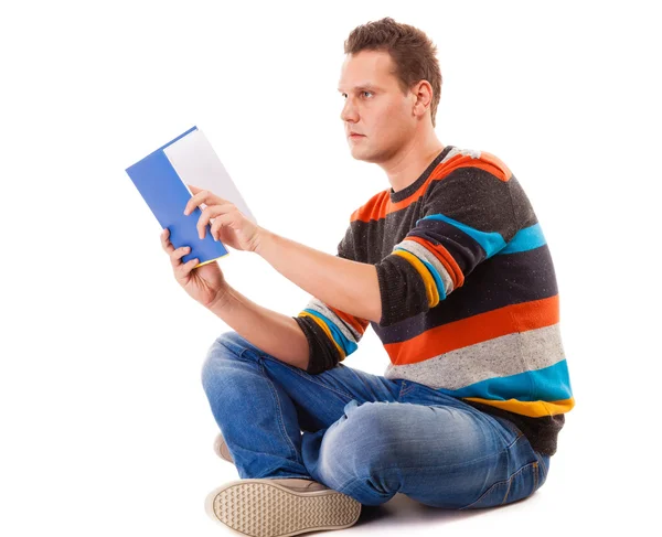 Male student preparing for exam — Stock Photo, Image