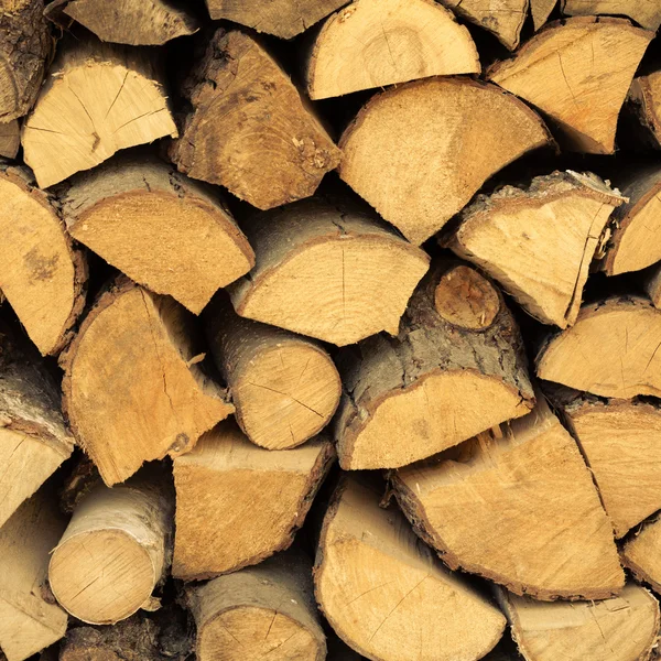 Closeup of firewood as background texture — Stock Photo, Image